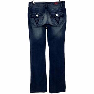 Vigold Button Flap Embroidered Pocket BootCut Jean👖